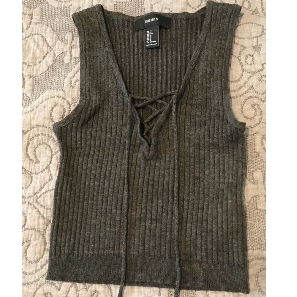 F21 Sweater Knit Crop Top